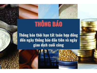 THÔNG BÁO THỜI HẠN TẤT TOÁN HỢP ĐỒNG ĐẾN NGÀY THÔNG BÁO ĐẦU TIÊN VÀ NGÀY GIAO DỊCH CUỐI CÙNG