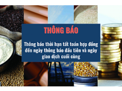 THÔNG BÁO NGHỈ GIAO DỊCH MỘT SỐ MẶT HÀNG TẠI SỞ GIAO DỊCH HÀNG HÓA VIỆT NAM (MXV)