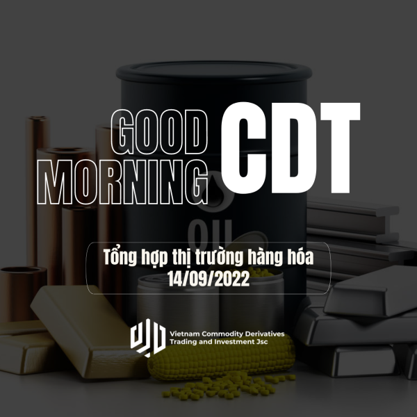 Good morning from CDT Investment. Tổng hợp thị trường ngày 14/09/2022: Nông sản giảm giá trong khi năng lượng nối dài đà tăng!