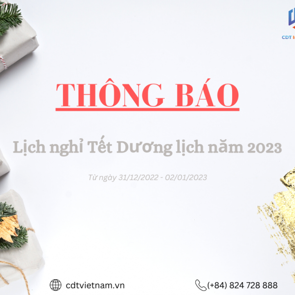 Thông báo: Lịch nghỉ Tết Dương lịch năm 2023