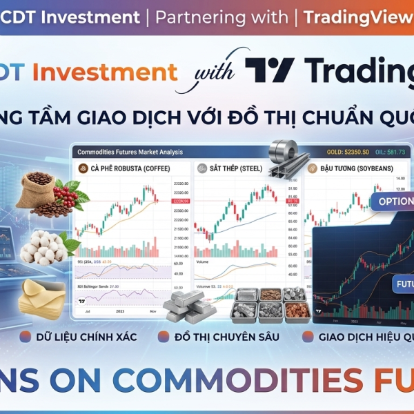 CDT Investment tích hợp TradingView: Trải nghiệm đồ thị real-time cho danh mục hàng hóa phái sinh